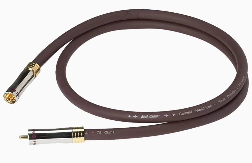 kabel coaxial firmy Real Cable, doskonały do średniej klasy sprzętu audio