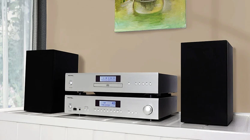 Wzmacniacz stereo Rotel A12 MKII można wzbogacić o odtwarzacz CD 14 MkII