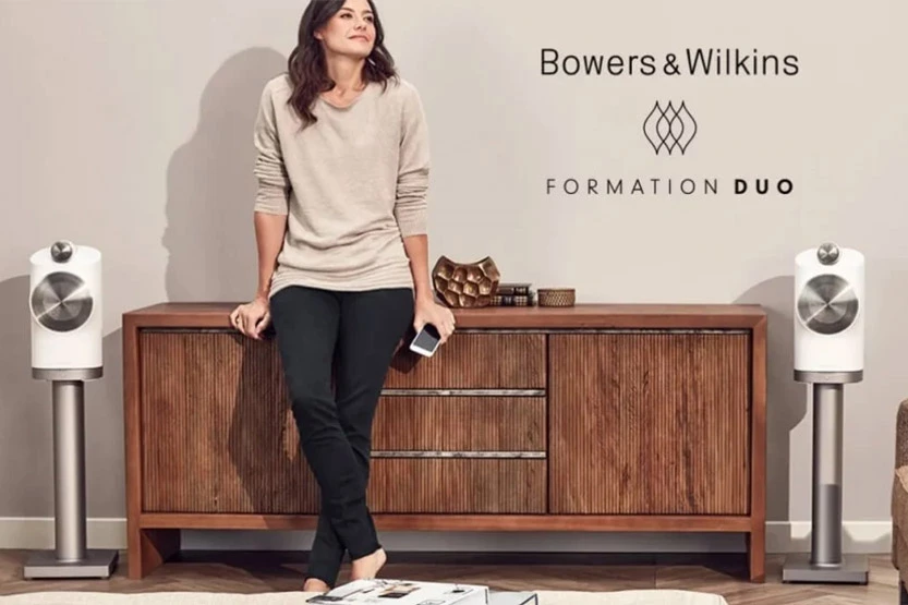 Bowers & Wilkins Formation Duo - luksusowy streaming, z wbudowanym wzmacniaczem, piękny dźwięk w całym domu