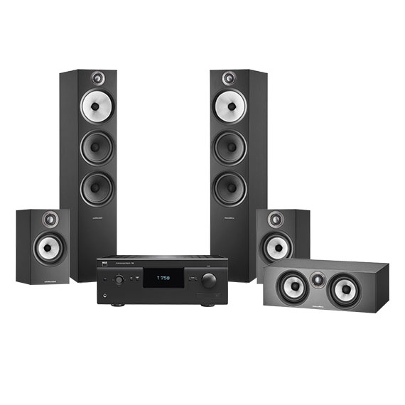NAD T758 V3i + Bowers & Wilkins 603 S2 Anniversary Edition + 607 S2 Anniversary Edition + HTM6 S2 Anniversary Edition