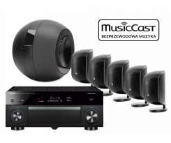 MusicCast RX-A2080 + 5 x M-1 + PV1D