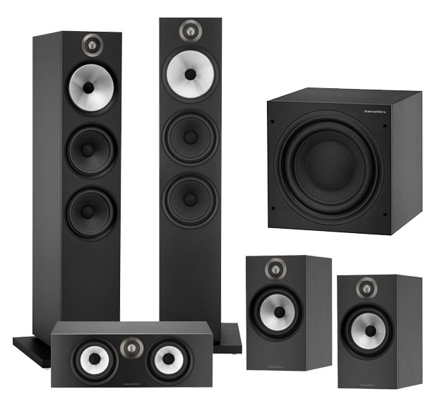 Na klasyczny zestaw kina domowego 5.1 składa się para przednich kolumn, dwa głośniki efektowe, głośnik centralny i subwoofer