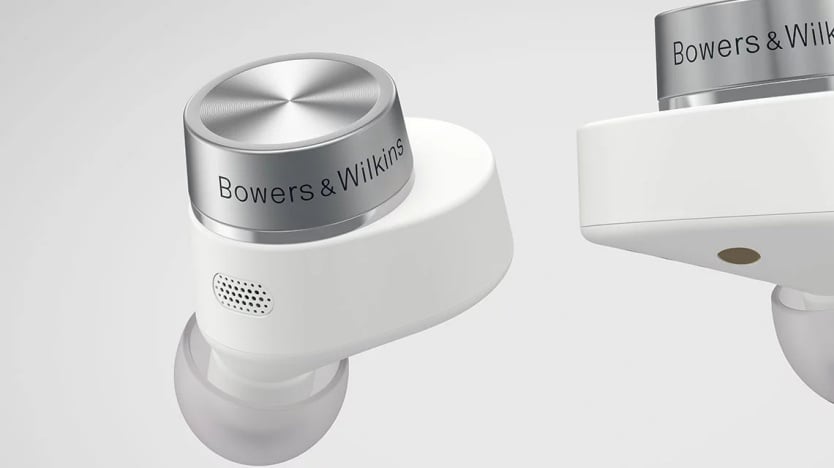 białe słuchawki dokanałowe bowers & wilkins Pi7 S2